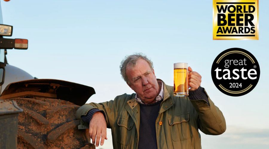 Hawkstone Premium, produced by Jeremy Clarkson, has been named the best lager in England at the World Beer Awards 2024. 