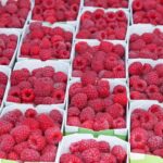 punnets of raspberries